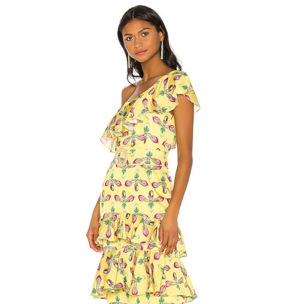 PatBO Revolve One Shoulder Tiered Ruffle Maxi Dres